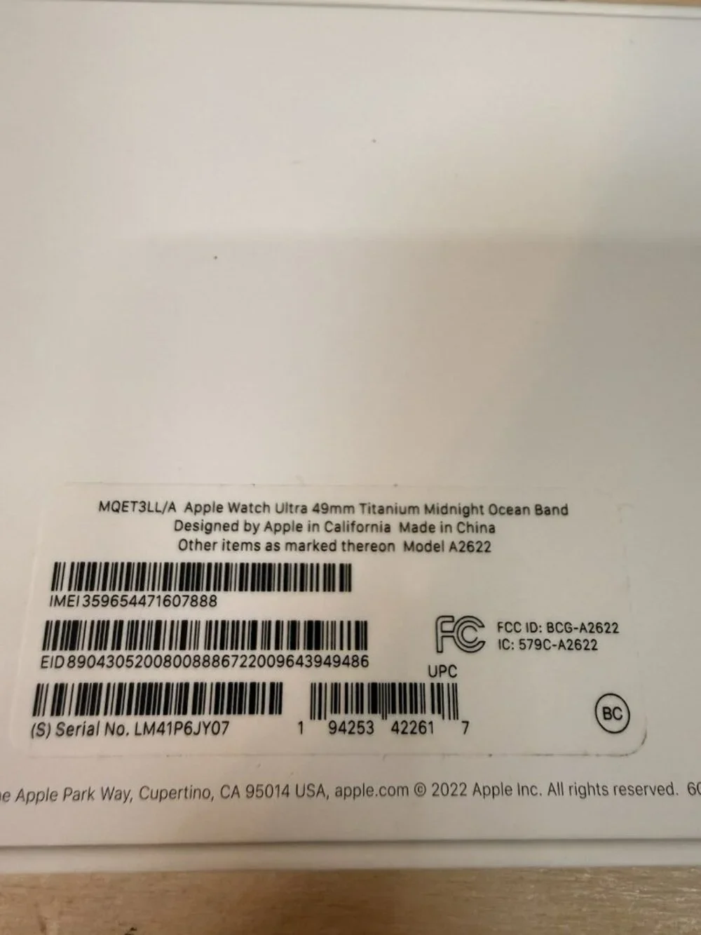 Apple Watch Ultra 49mm (1st Gen) Titanium Midnight Ocean Band Alpine Loop